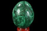 Stunning Polished Malachite Egg - Congo #89664-1